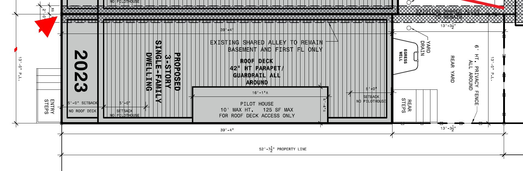 2023 Abigail Street. Sit4e plan. Credit: KJO Architecture via the City of Philadelphia