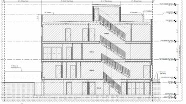 2314 North Sydenham Street. Building section. Credit: Mass Architecture Studio LLC via the City of Philadelphia