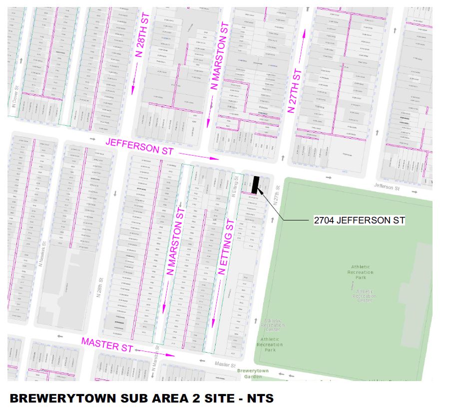 2704 Jefferson Street. Site map. Credit: Moto Designshop via the City of Philadelphia