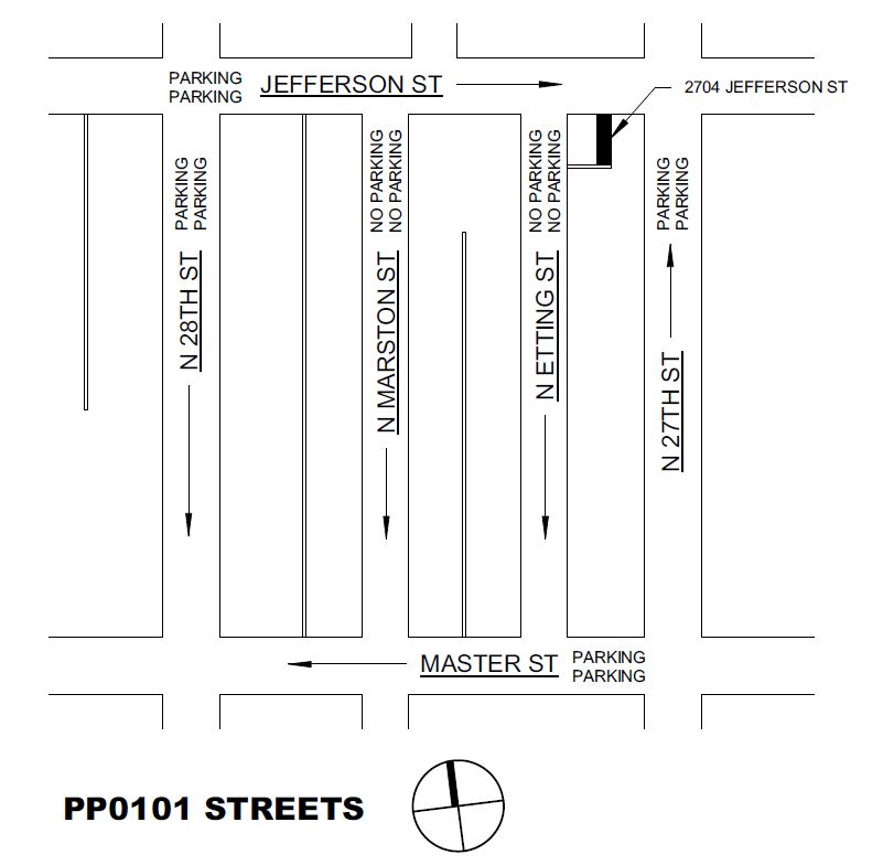2704 Jefferson Street. Site map. Credit: Moto Designshop via the City of Philadelphia