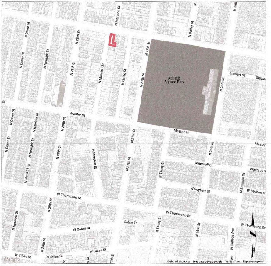 2720 Jefferson Street. Site map. Credit: Moto Designshop via the City of Philadelphia
