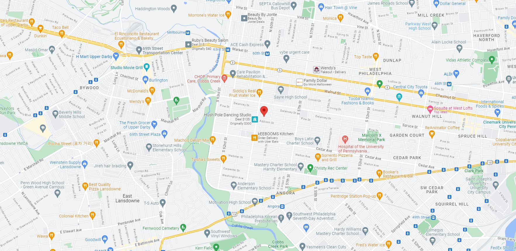 5937 Osage Avenue. Site map. Credit: Google Maps