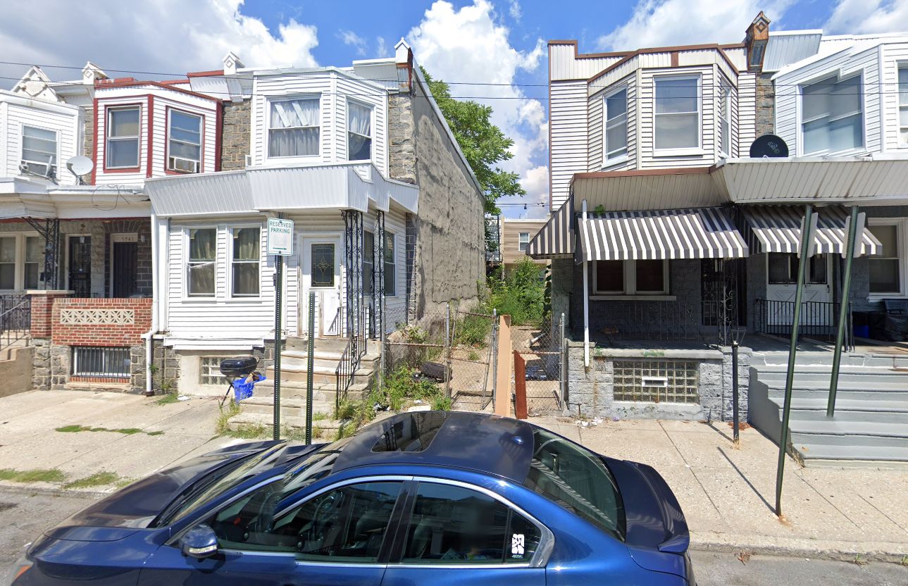 5937 Osage Avenue. Site conditions prior to redevelopment. Looking north. August 2019. Credit: Google Maps
