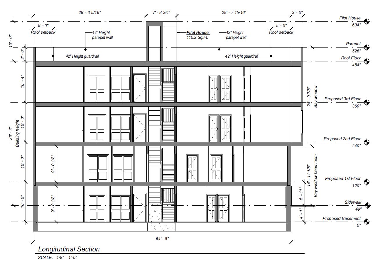 715 West Cumberland Street. Building section. Credit: Haverford Square Designs via the City of Philadelphia