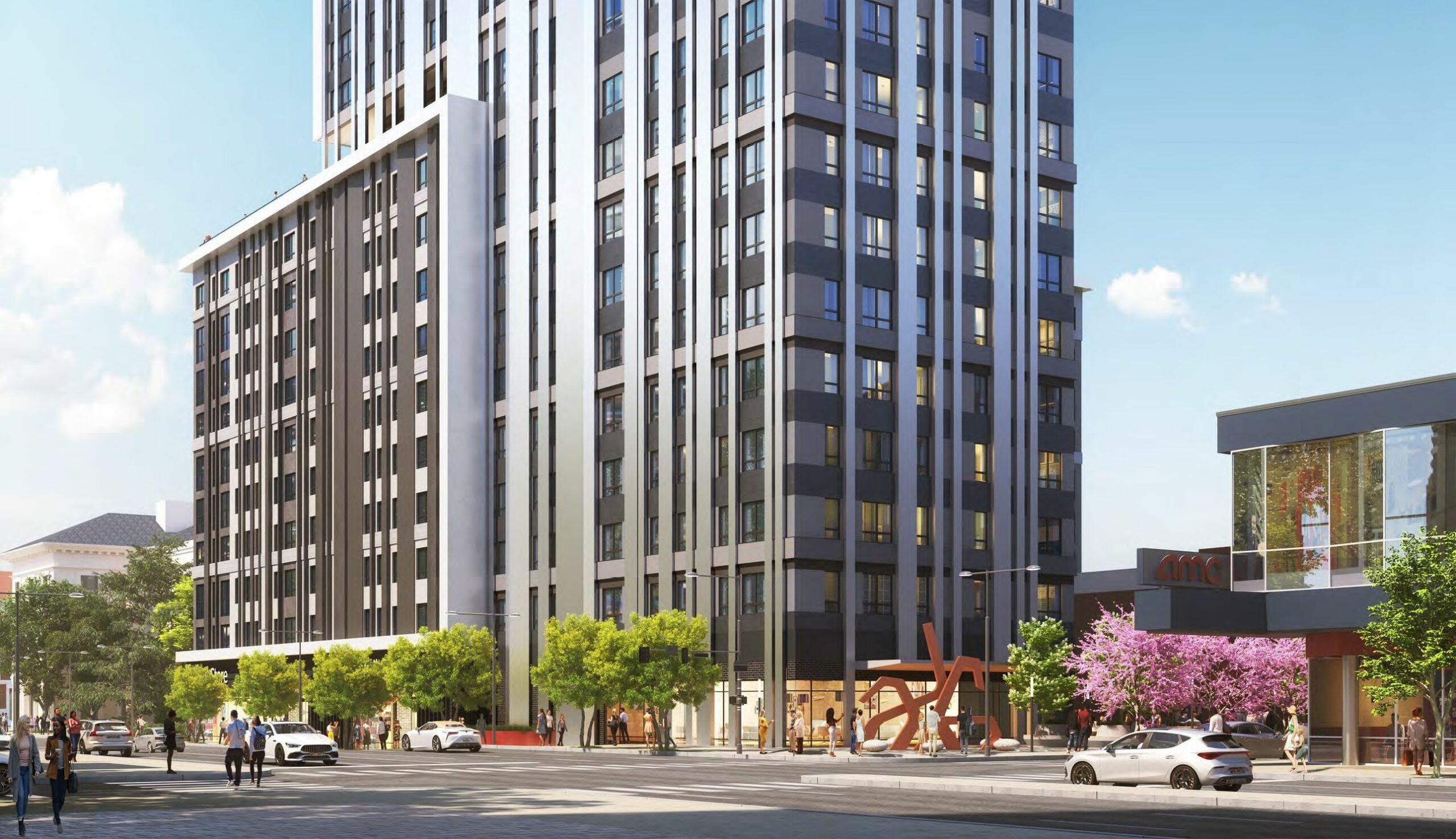 Legacy on Broad at 1518-28 North Broad Street. Building rendering. Credit: CUBE 3 Studio LLC via the Civic Design Review