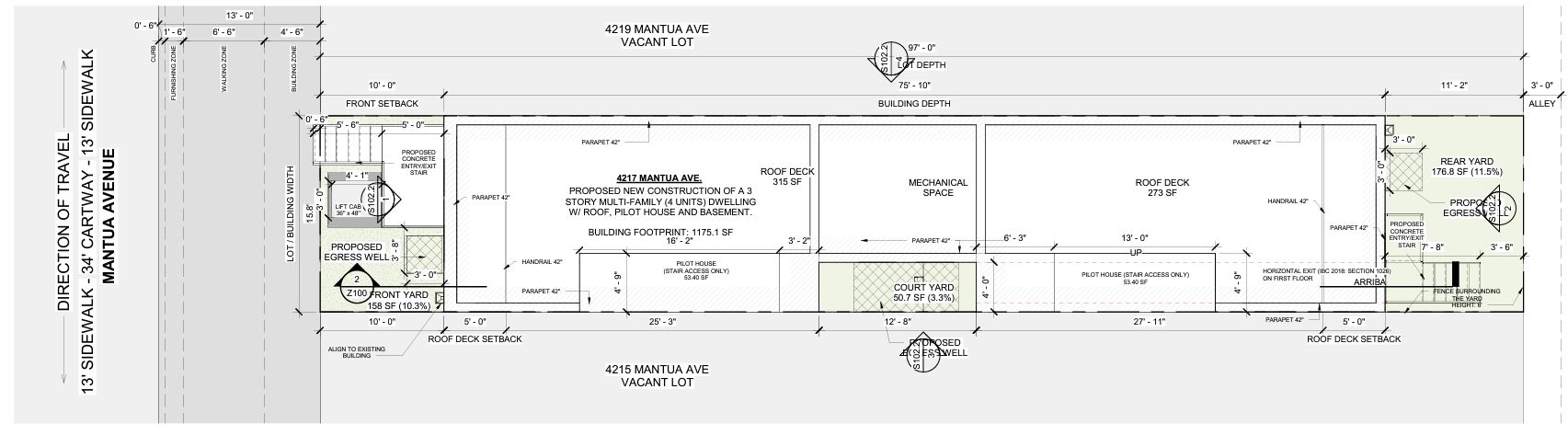 4217 Mantua Avenue Site Plan