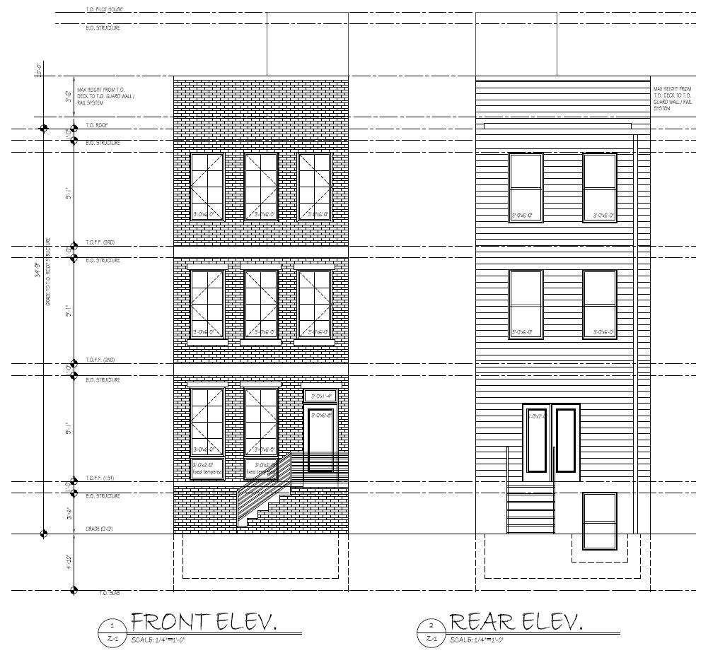 769 South 20th Street. Building elevations. Credit: KCA Design Associates via the City of Philadelphia Department of Planning and Development