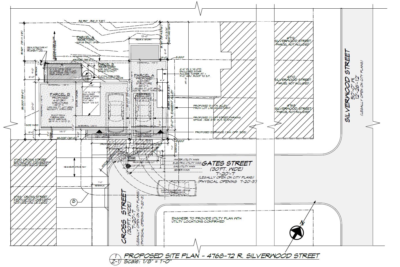 250 Gates Street. Site plan. Credit: JOs. Serratore Co. Architect Inc. via the City of Philadelphia Department of Planning and Development