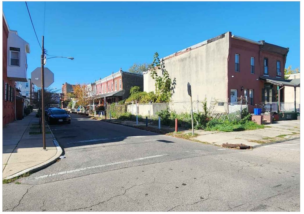 940 North 43rd Street. Site conditions prior to redevelopment. Looking northwest. November 2022. Credit: JT Ran Expediting via the City of Philadelphia Department of Planning and Development