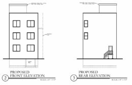 2009 North 22nd Street. Building elevations. Credit: Anthony Maso Architecture & Design via the Department of Planning and Development of the City of Philadelphia