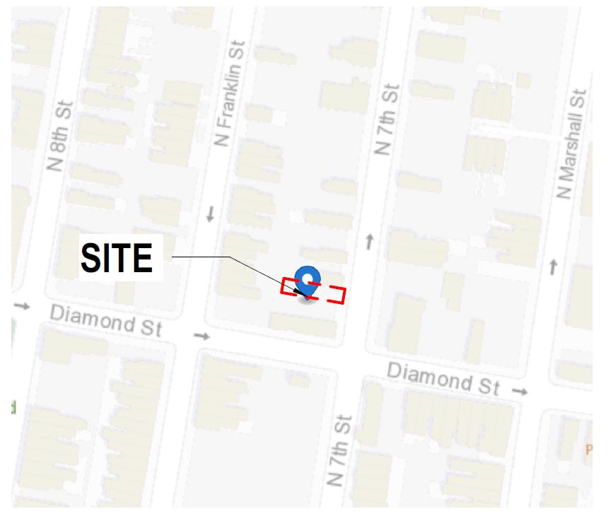 2104 North 7th Street. Location map. Credit: Sanbar Design via the Department of Planning and Development of the City of Philadelphia