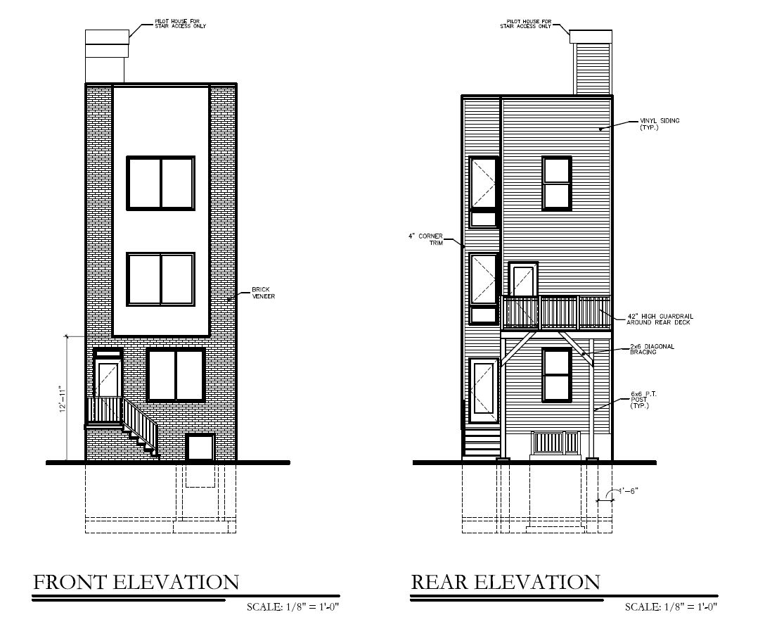 2203 North 8th Street. Building elevations. Credit: Anthony Maso Architecture & Design via the Department of Planning and Development of the City of Philadelphia