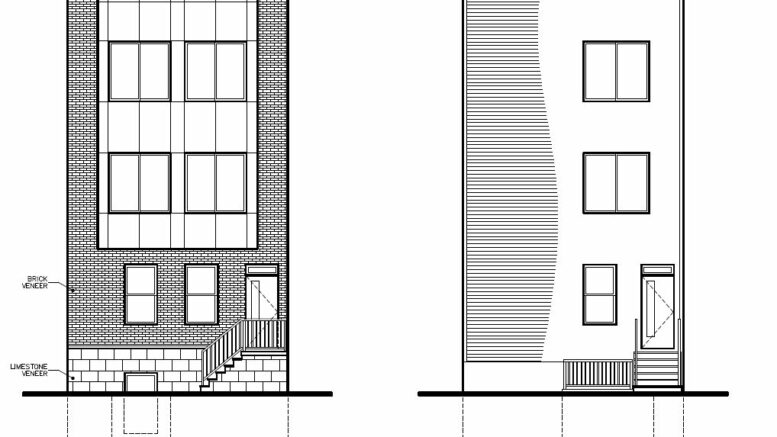 2251 North Franklin Street. Building elevations. Credit: Anthony Maso Architecture & Design via the Department of Planning and Development of the City of Philadelphia