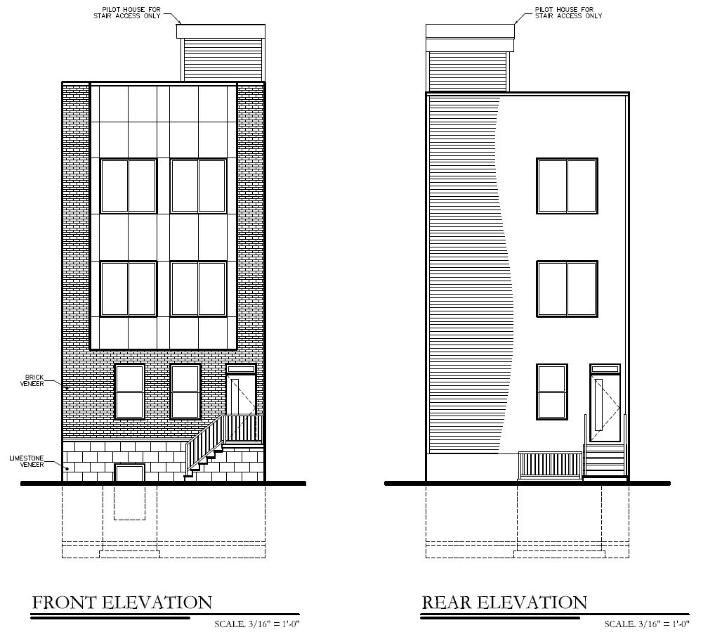 2251 North Franklin Street. Building elevations. Credit: Anthony Maso Architecture & Design via the Department of Planning and Development of the City of Philadelphia