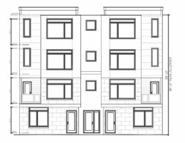 3932-36 Mount Vernon Street. Building elevation. Credit: Scale Design Group via the Department of Planning and Development of the City of Philadelphia