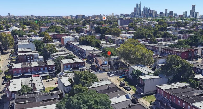 917 North 43rd Street. Aerial view prior to redevelopment. Looking southeast. Credit: Google Maps