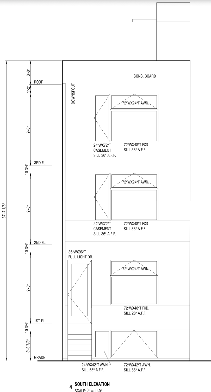 2032 Reed Street South Elevation