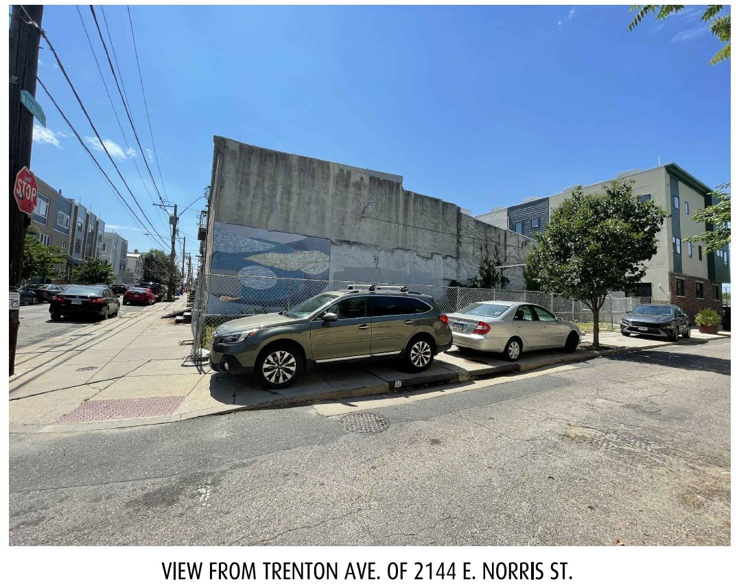 2144 East Norris Street. Site conditions prior to redevelopment. Credit: Fusa Designs via the City of Philadelphia Department of Planning and Development