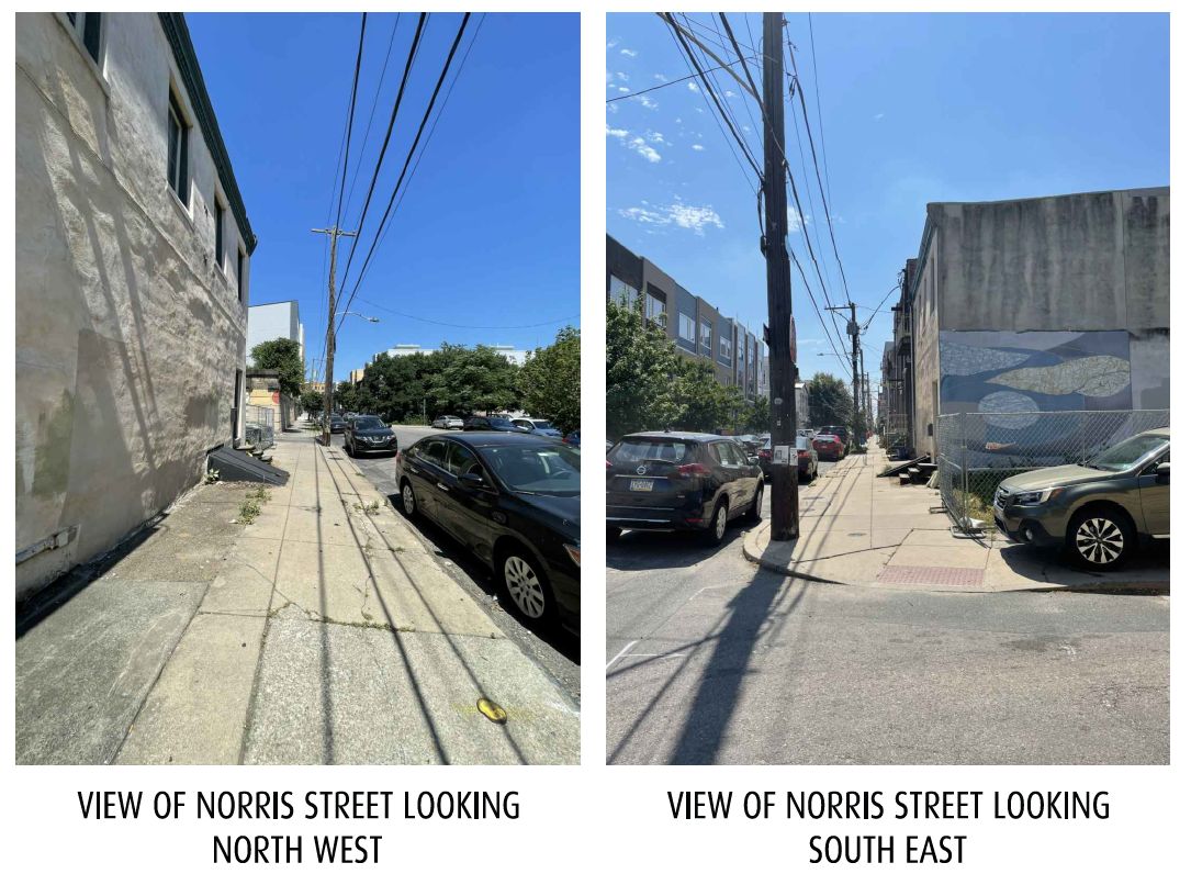 2144 East Norris Street. Site conditions prior to redevelopment. Credit: Fusa Designs via the City of Philadelphia Department of Planning and Development