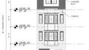 3345 North 19th Street. Building elevation. Credit: Designblendz via the City of Philadelphia Department of Planning and Development