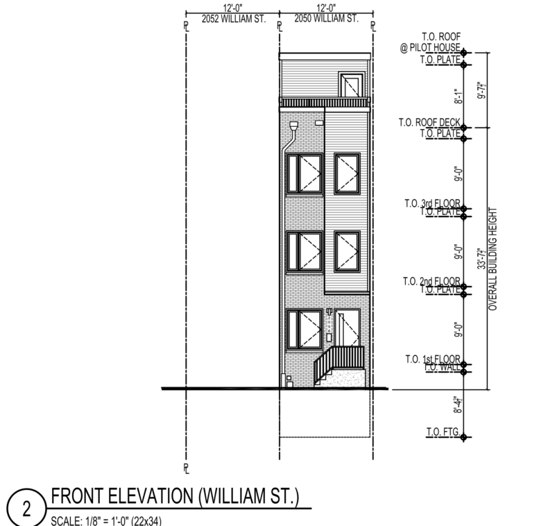 2050 East William Street Front Elevation