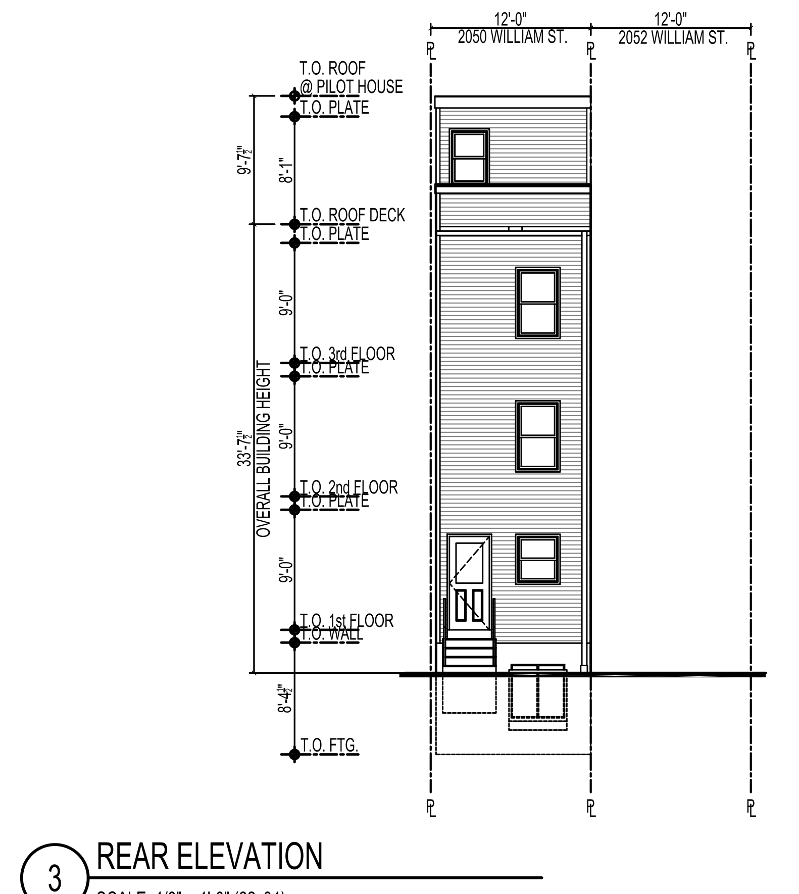 2050 East William Street Rear Elevation