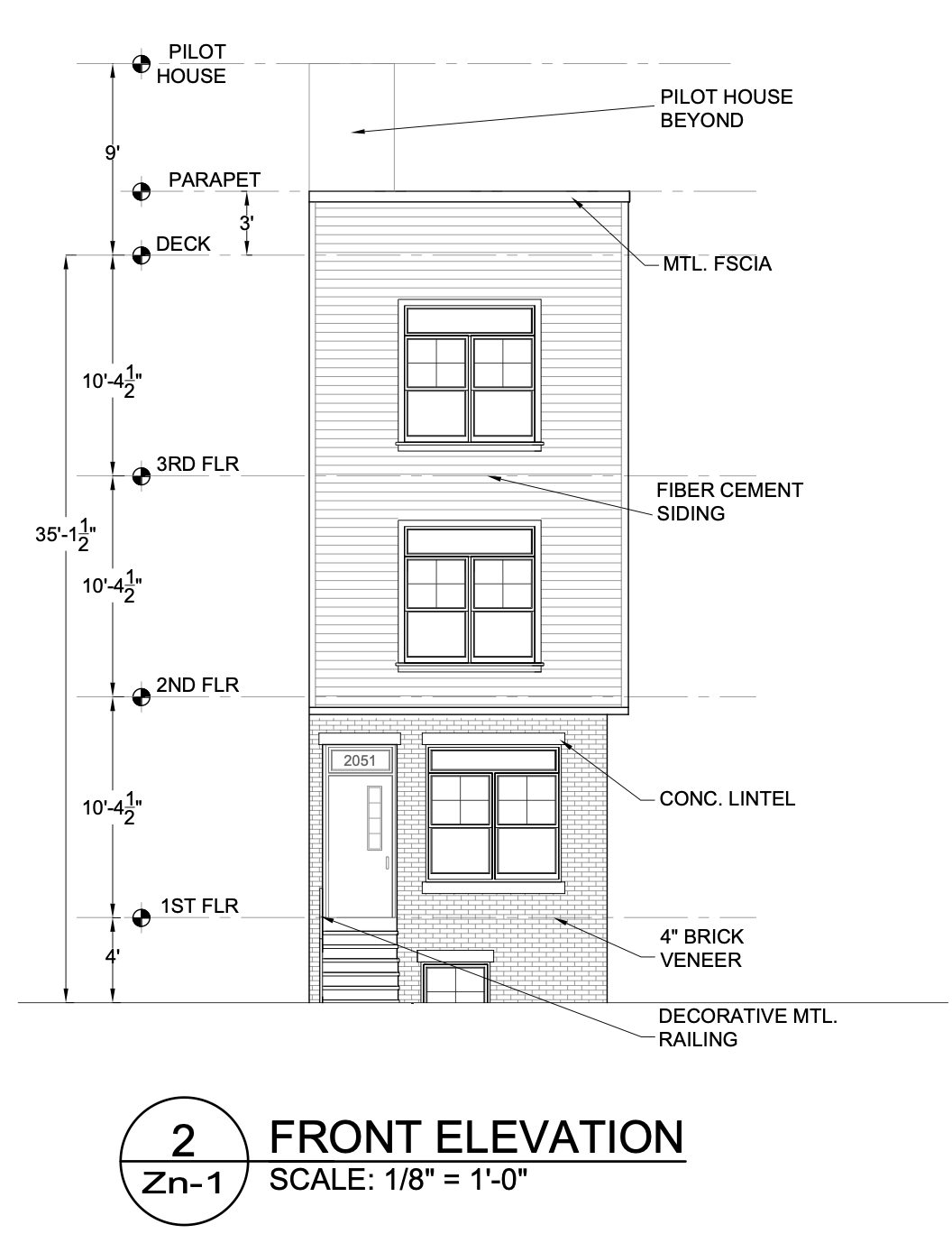 2053 East William Street Front Elevation