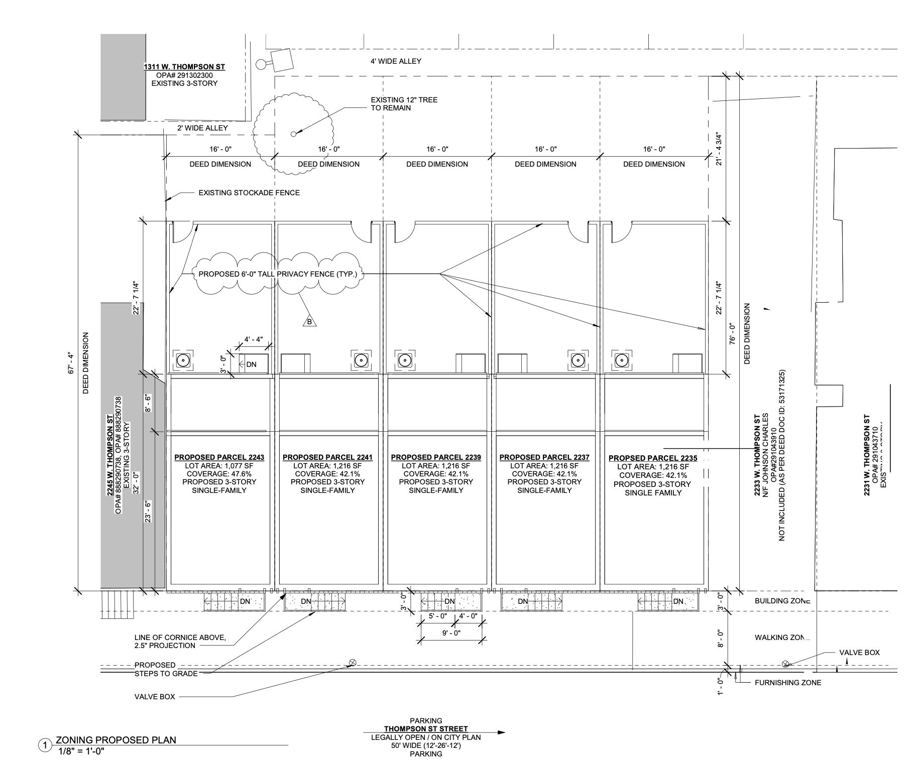 2235 West Thompson Street Site Plan