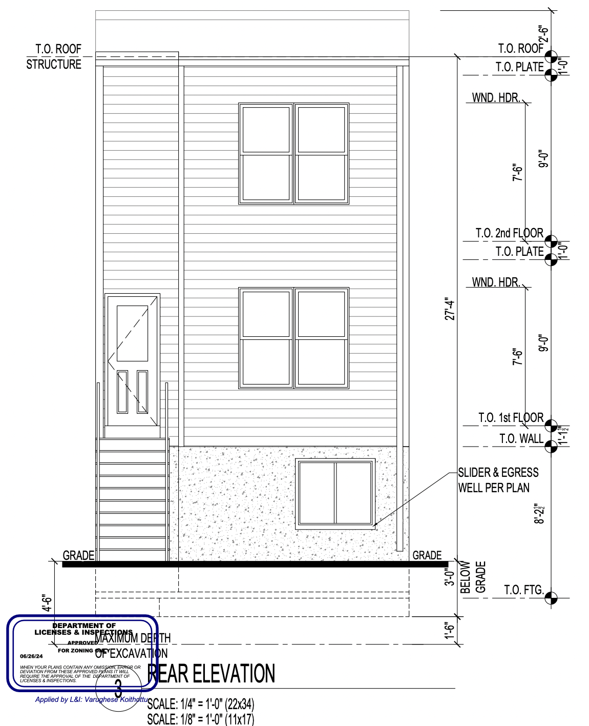 2825 Wharton Street Rear Elevation