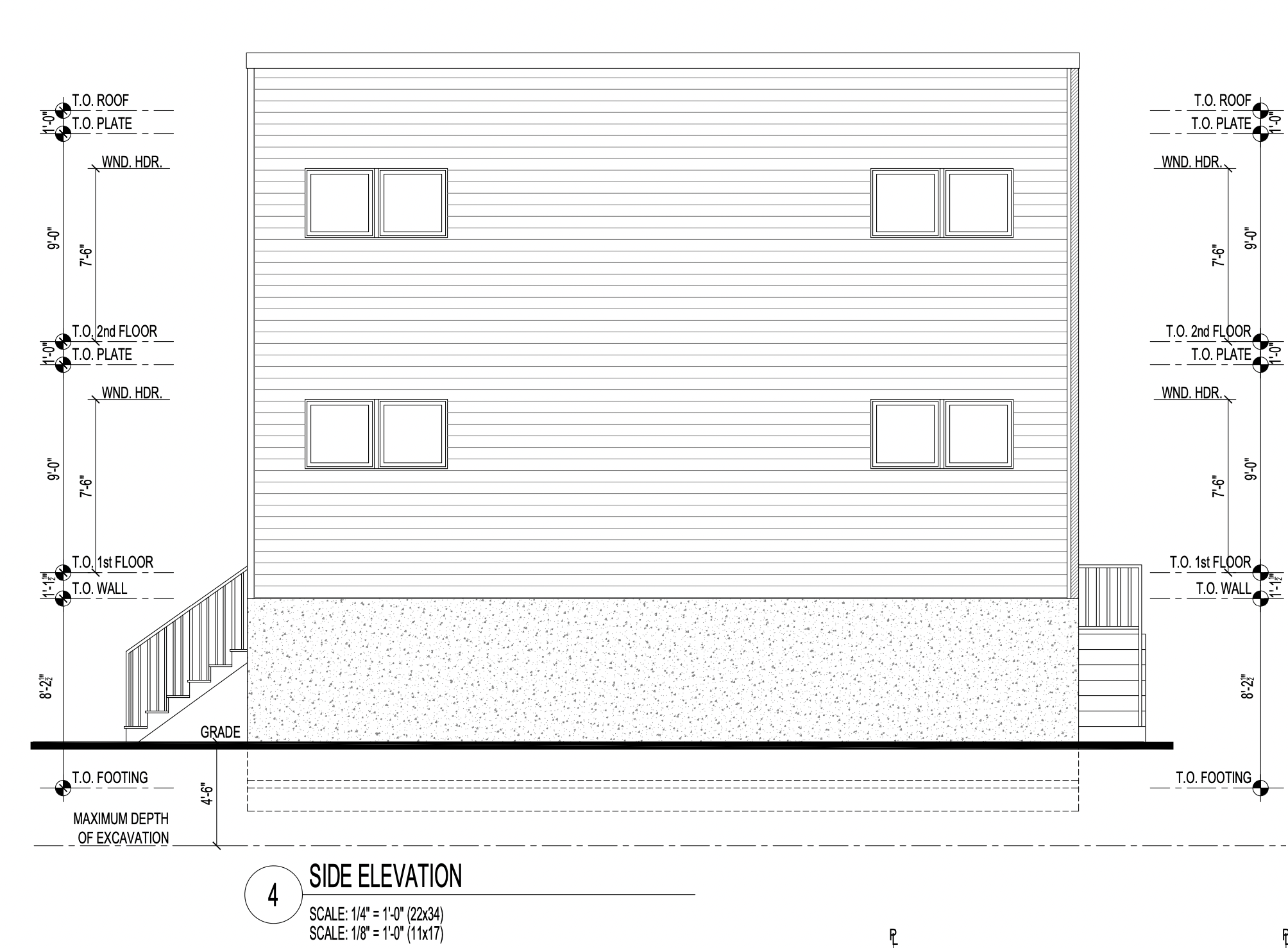 2825 Wharton Street Side Elevation