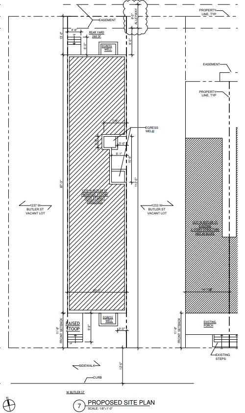 1235 West Butler Street. Site plan. Credit: Loney Engineering & Consulting via the City of Philadelphia