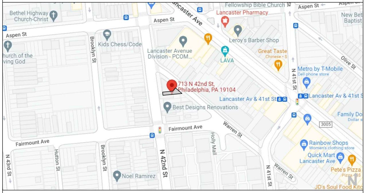 713 North 42nd Street. Site map. Credit: JT Ran Expediting via the City of Philadelphia