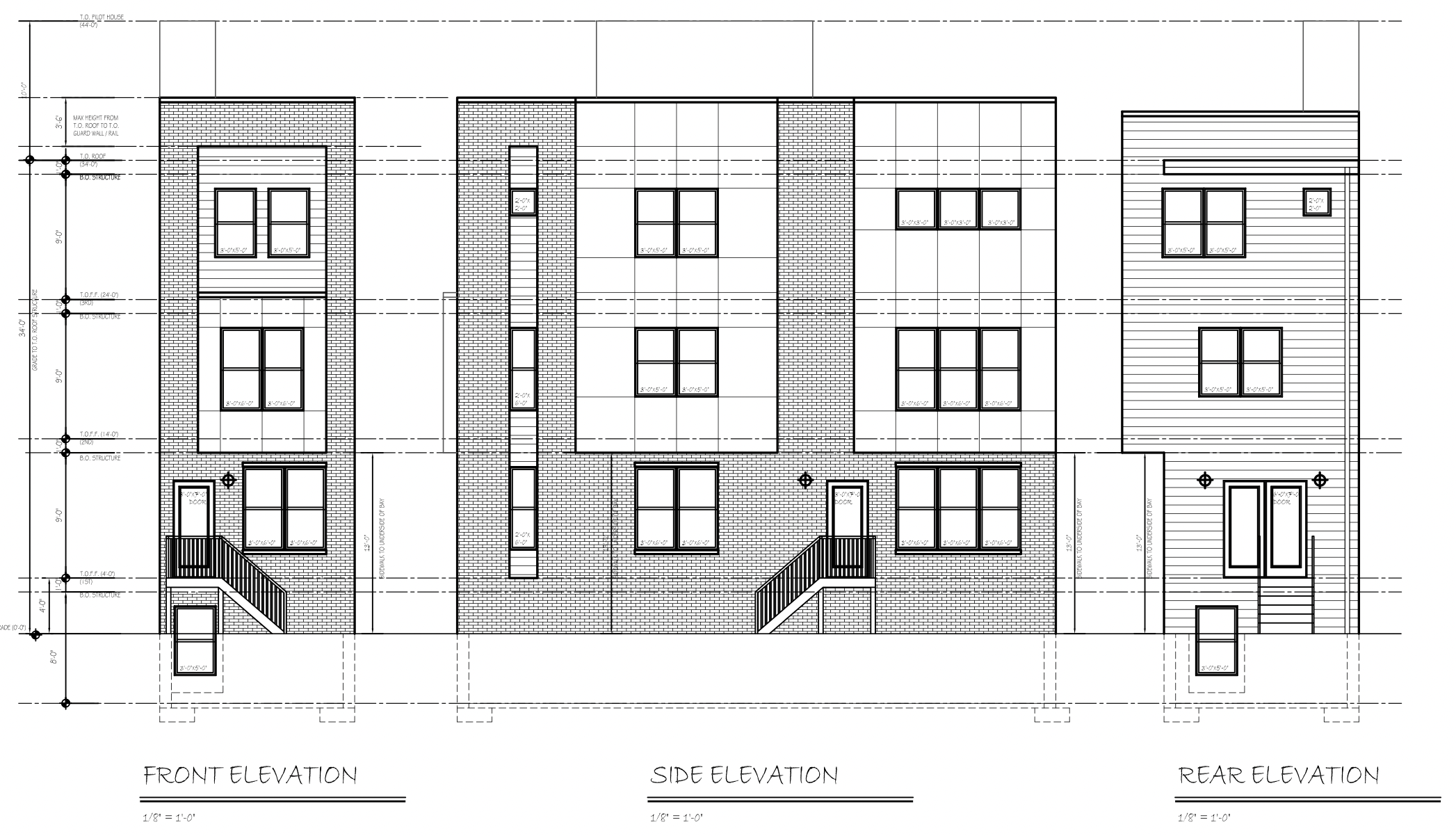 214 West Cumberland Street Elevations