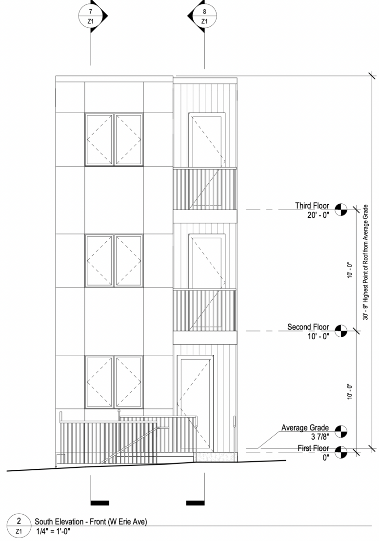 1147 West Erie Avenue Elevation