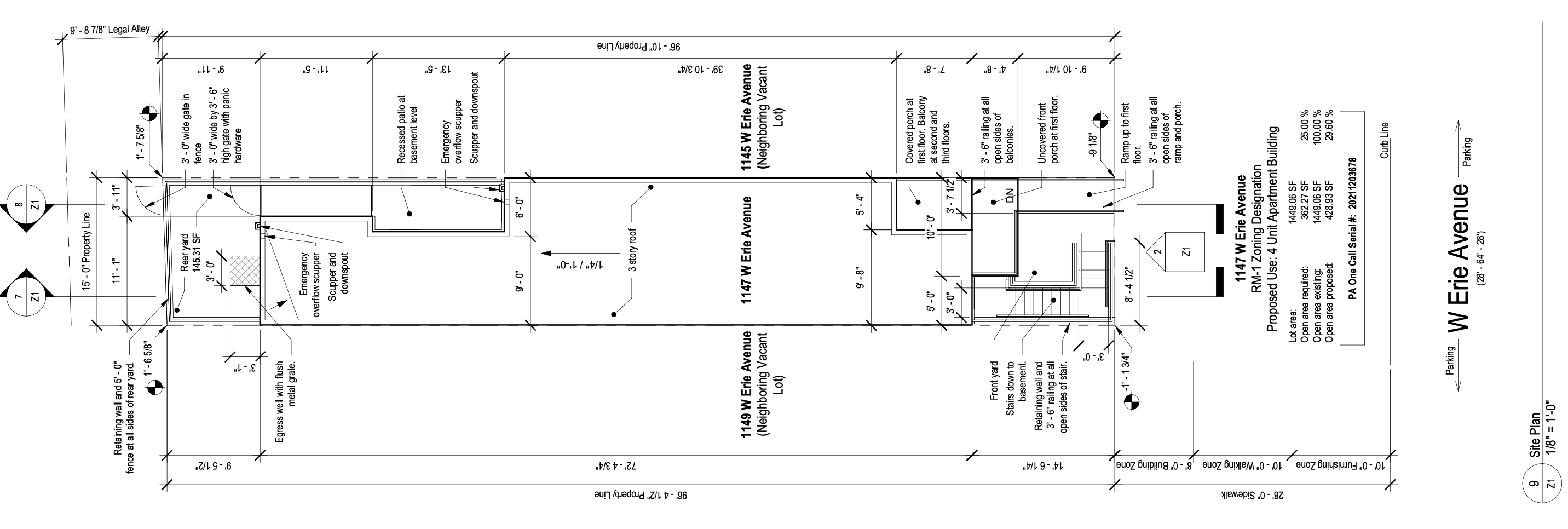 1147 West Erie Avenue Site Plan