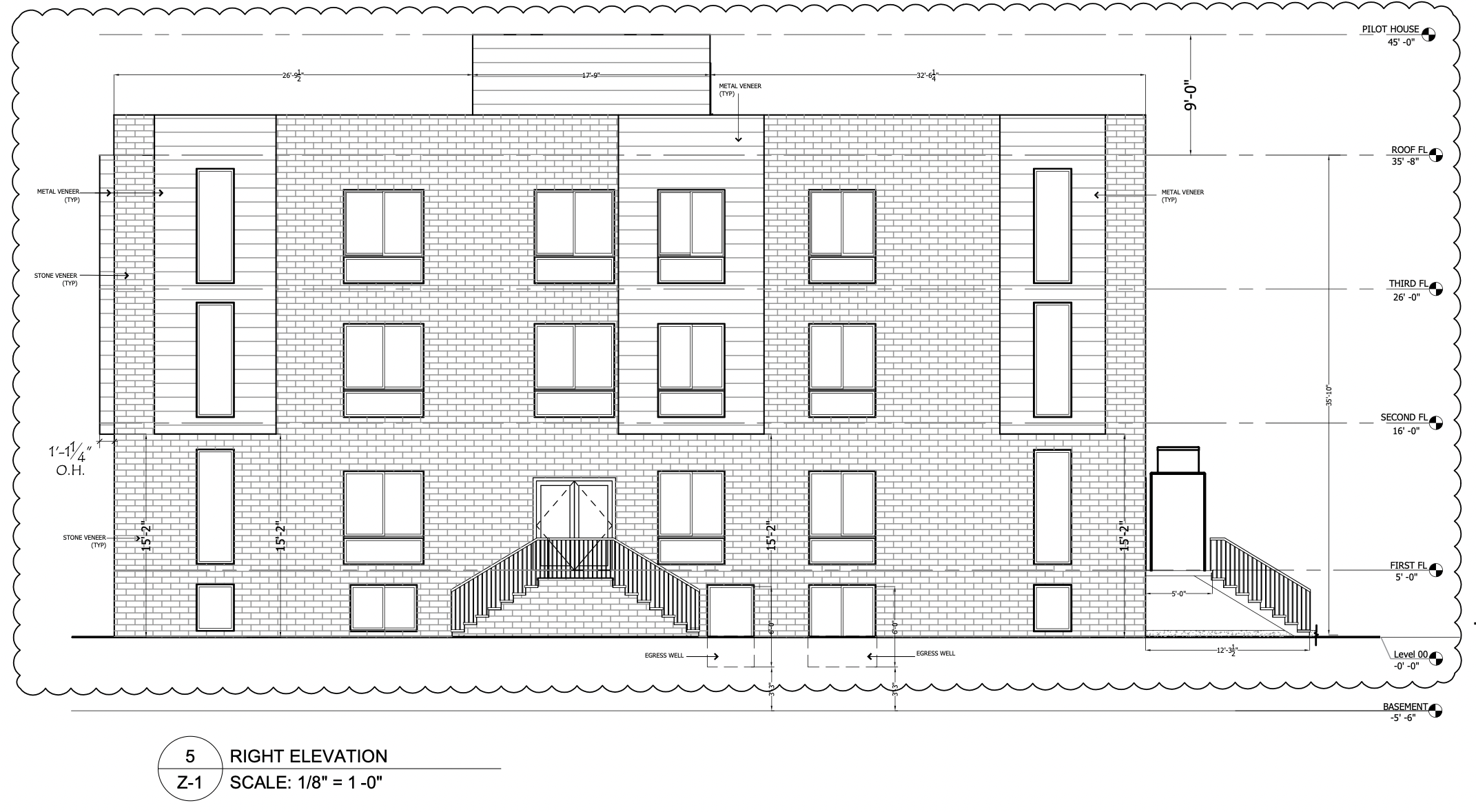 122 East Cumberland Street Right Elevation