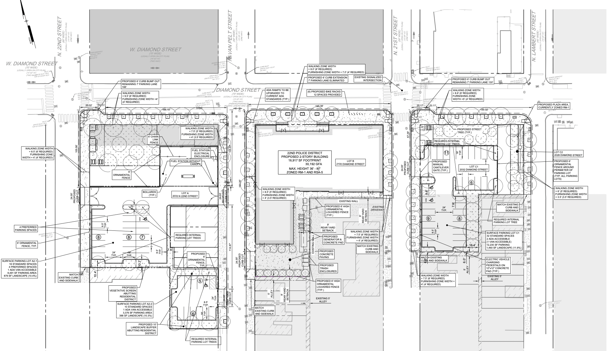 2100 Diamond Street Site Plan
