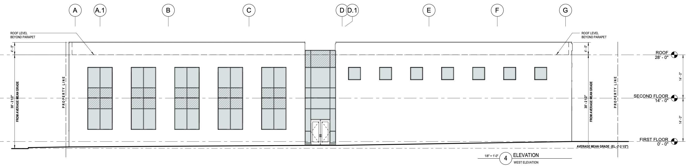 2100 Diamond Street West Elevation