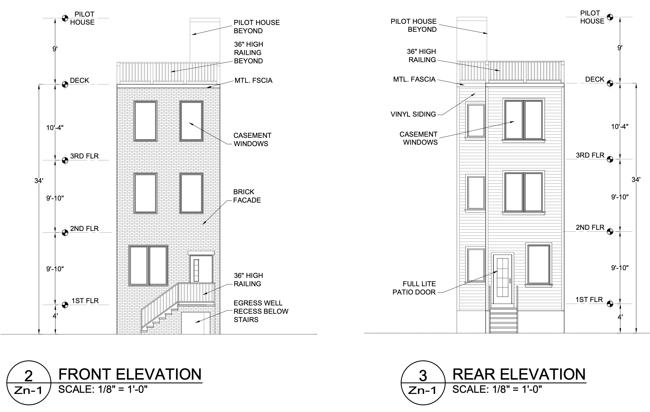 3604 Melon Street Elevations