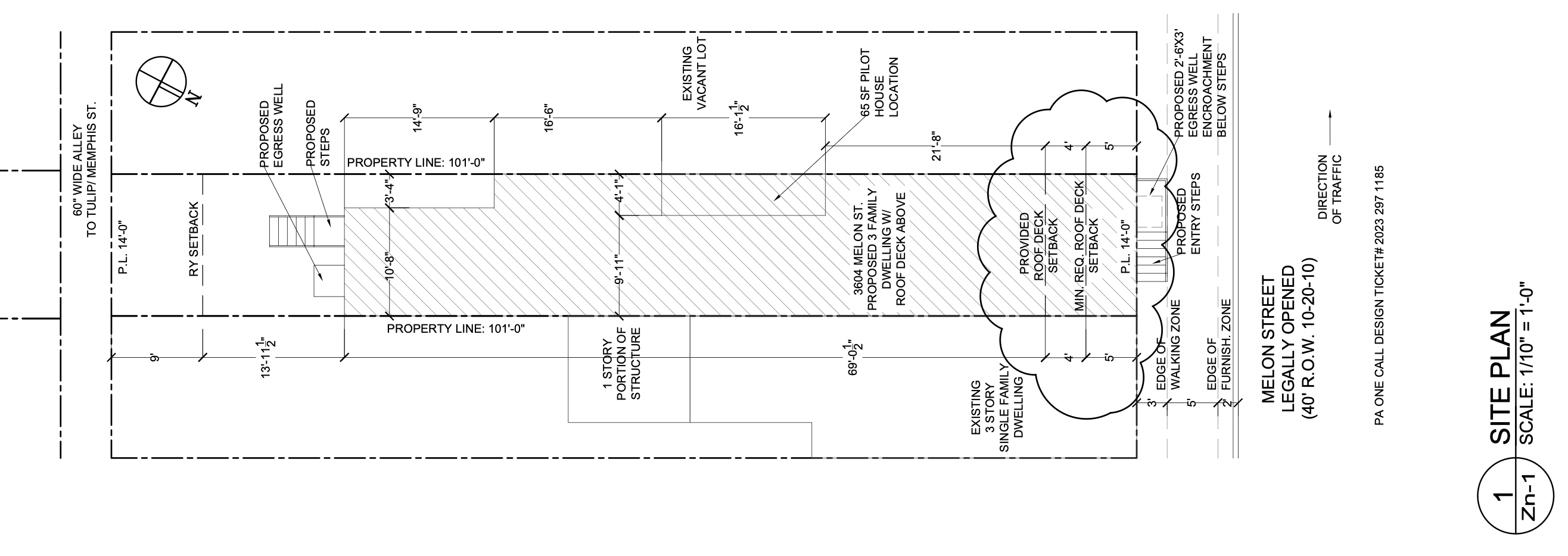 3604 Melon Street Site Plan