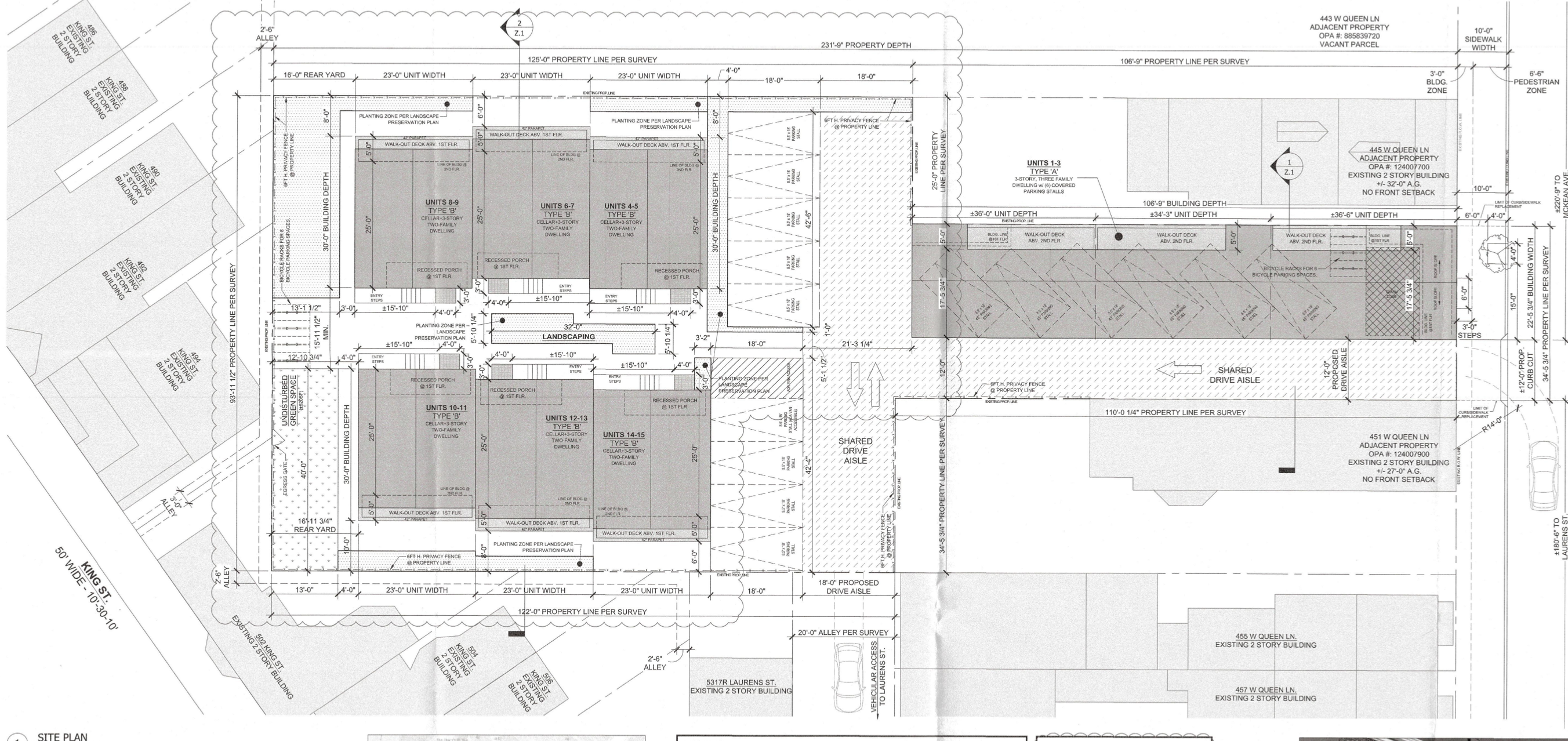 447-49 West Queen Lane Site Plan