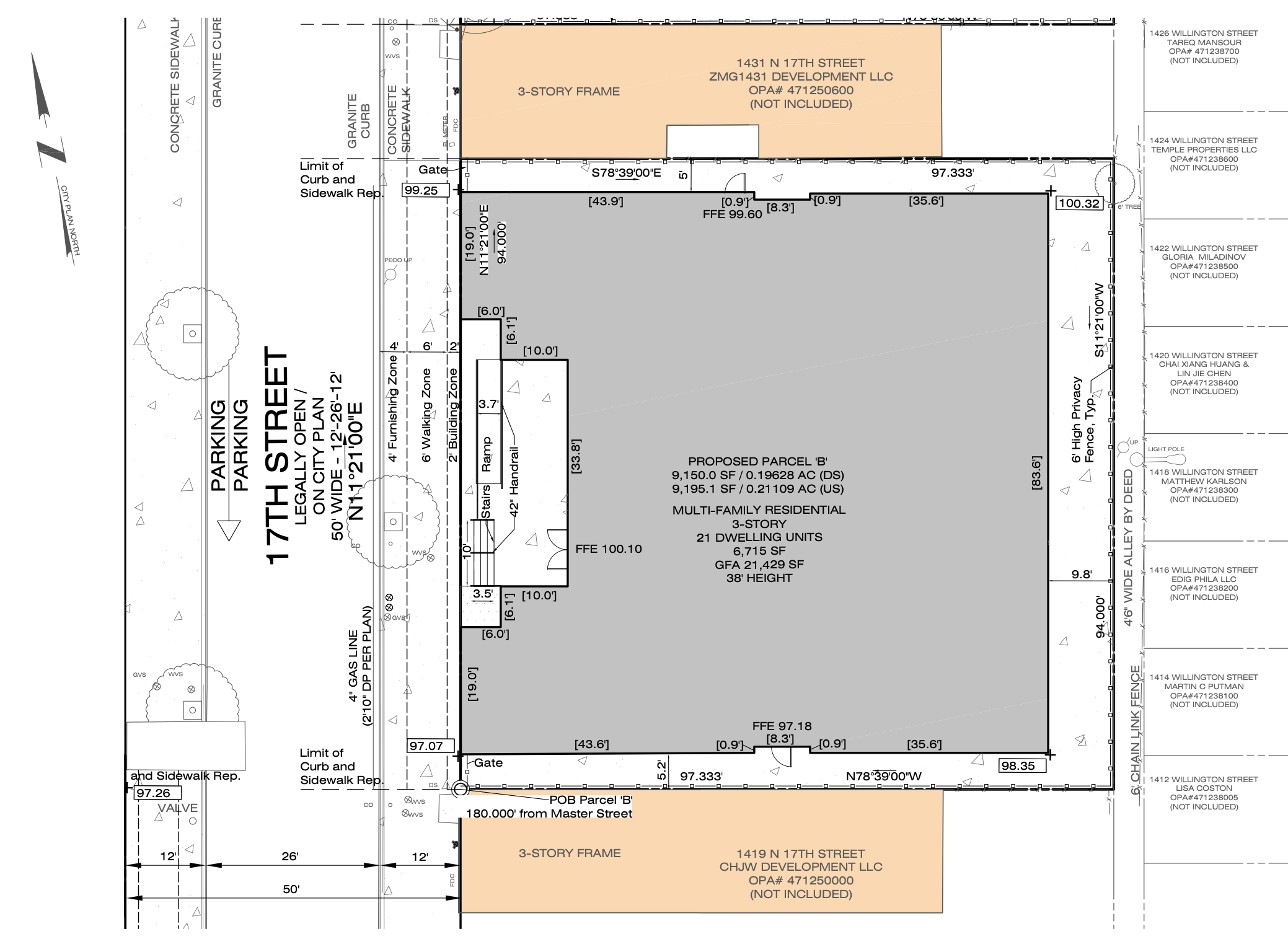 1421-29 North 17th Street Plan