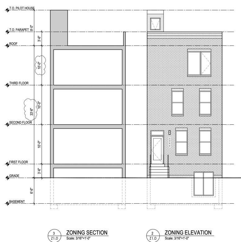 2350 North 16th Street Section and Elevation
