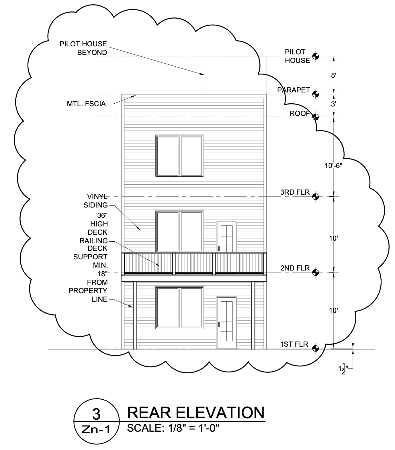 3962 Parrish Street Rear Elevation
