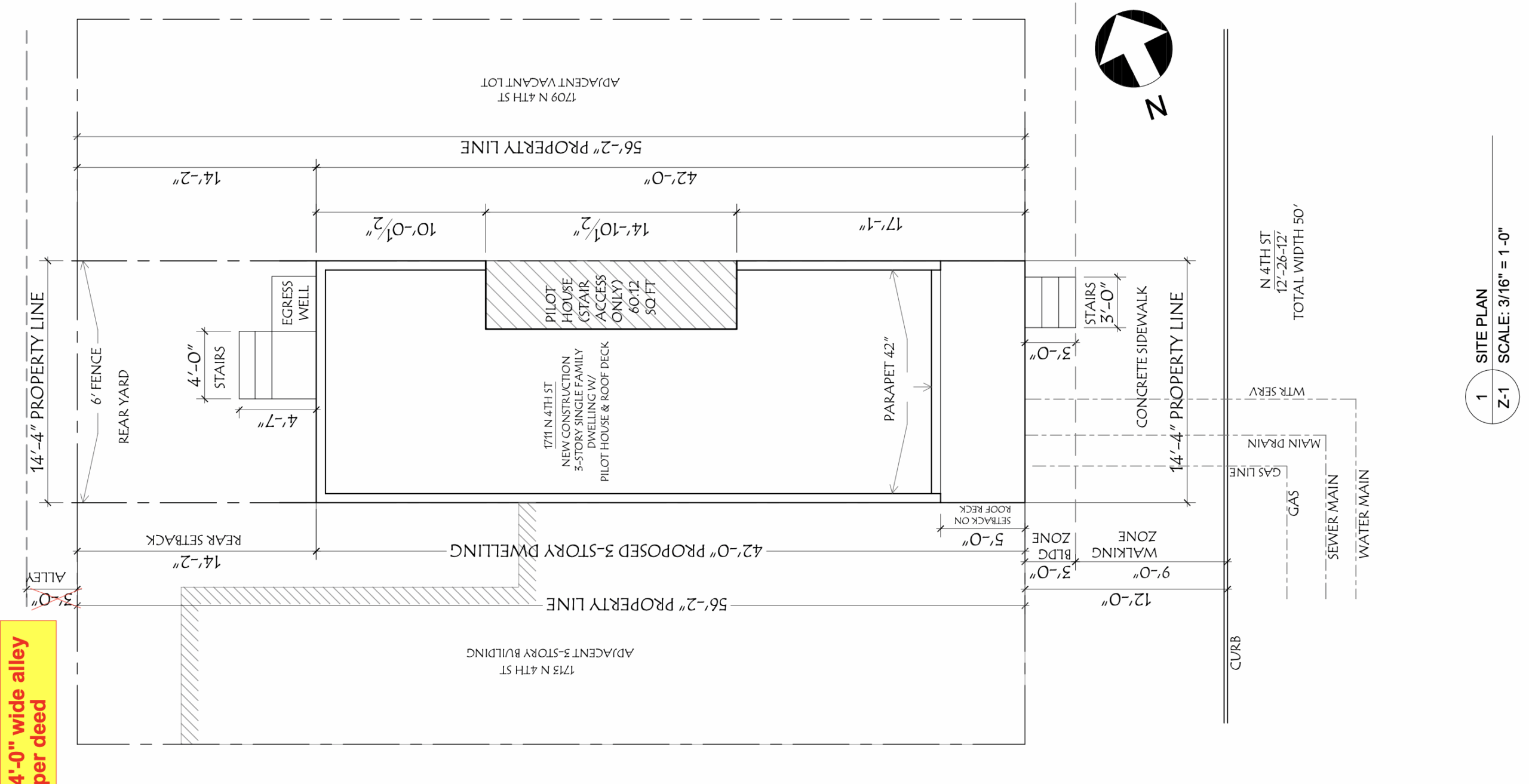 1711 North 4th Street Site Plan