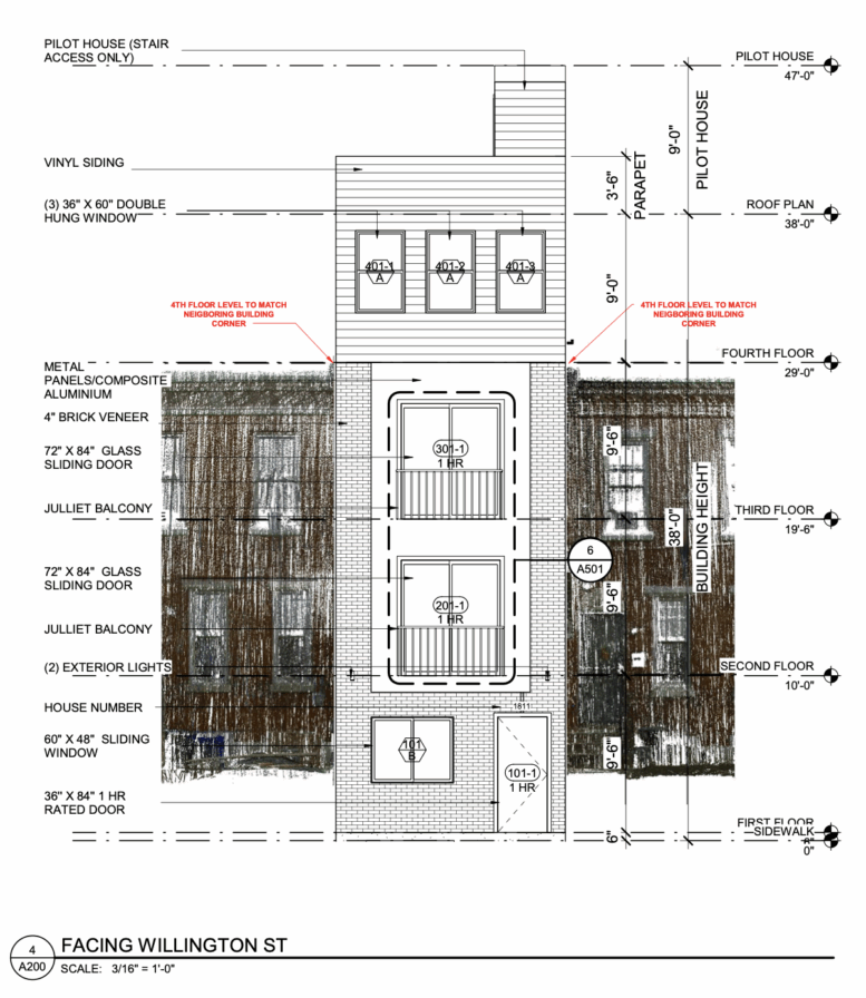 1811 Willington Street Elevation