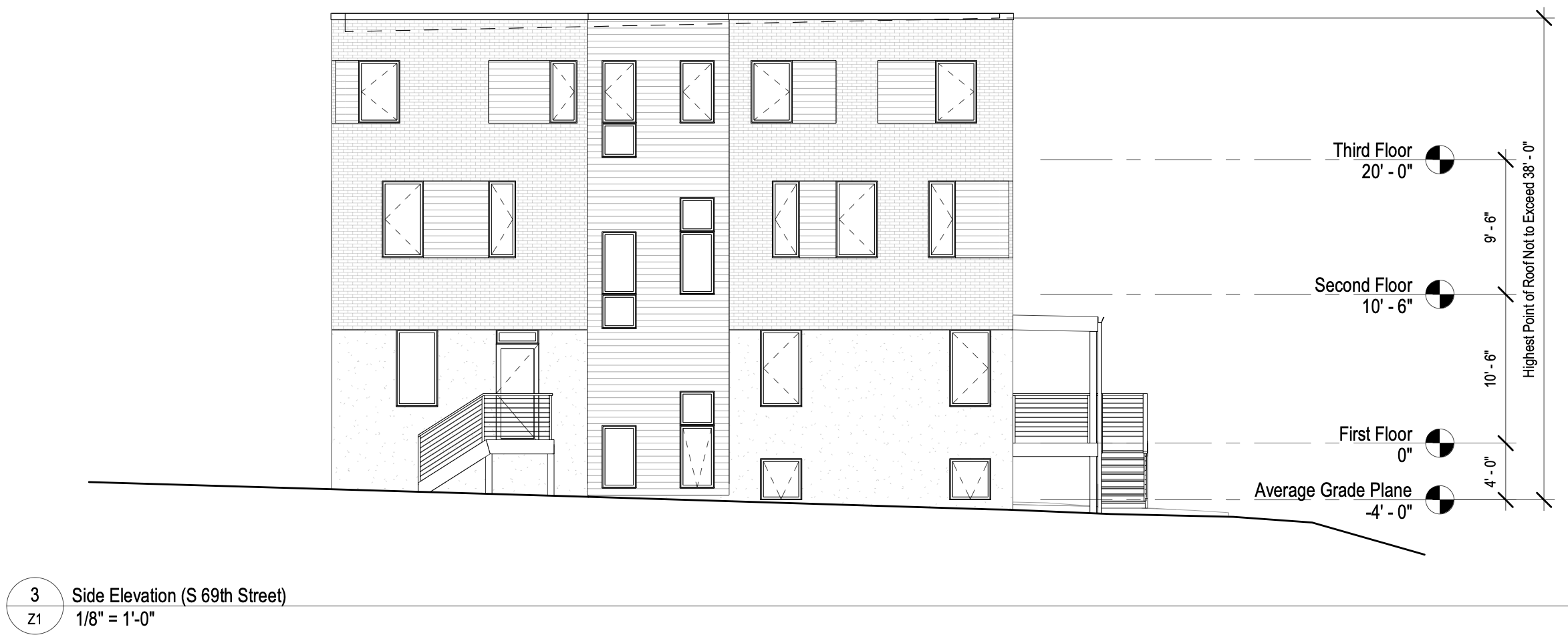 1900 South 69th Street Side Elevation