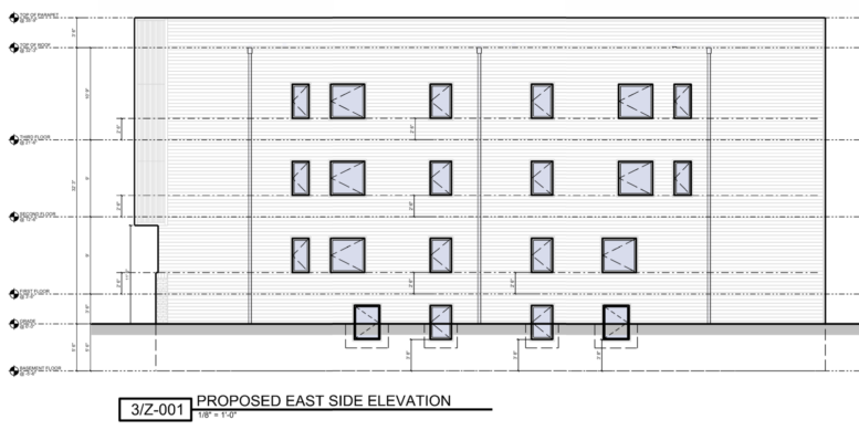 5137-39 Master Street East Elevation