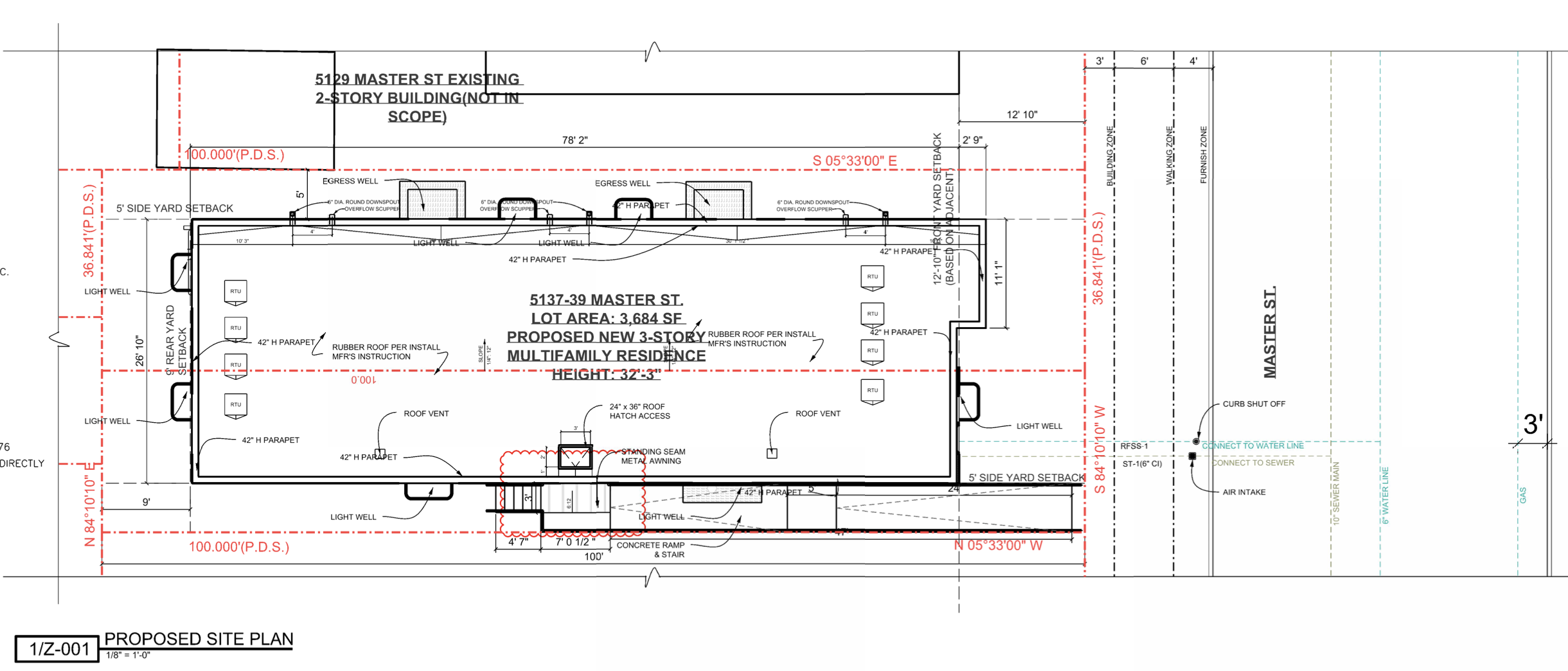 5137-39 Master Street Site Plan