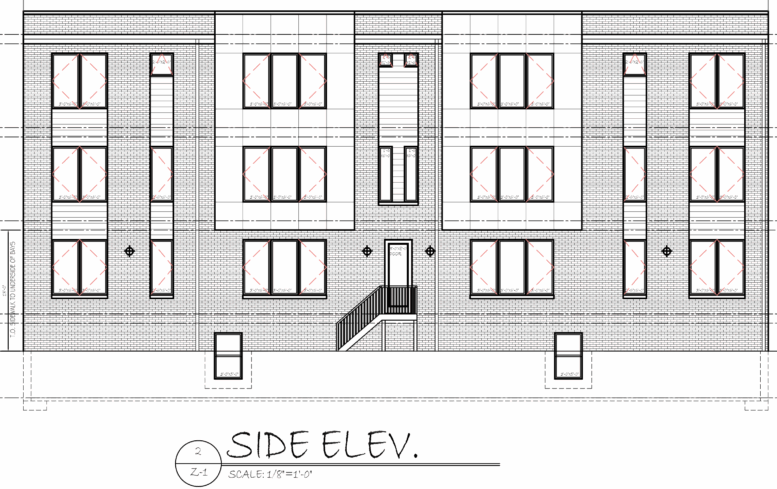 1240 West Erie Avenue Side Elevation
